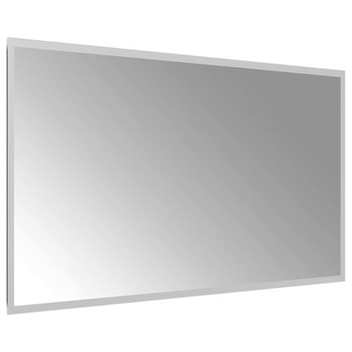 Badeværelsesspejl med LED-lys 80x50 cm