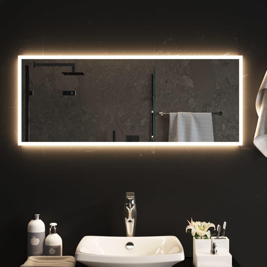 Badeværelsesspejl med LED-lys 100x40 cm
