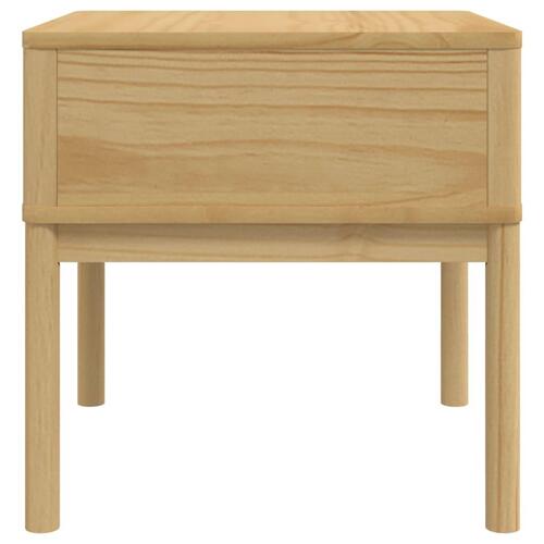 Lampebord FLORO 55x55x54 cm massivt fyrretræ gyldenbrun