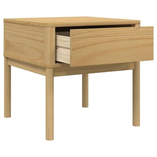 Lampebord FLORO 55x55x54 cm massivt fyrretræ gyldenbrun