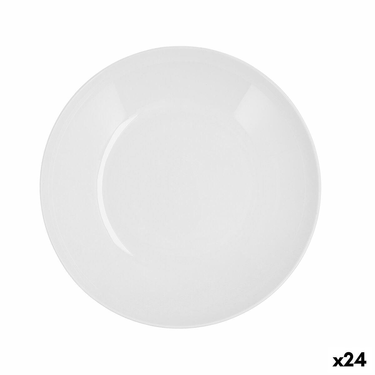 Dyb tallerken Quid Select Basic Hvid Plastik 23 cm (24 enheder)