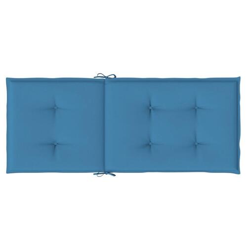 Stolehynder med høj ryg 6 stk. 120x50x4 cm stof blå