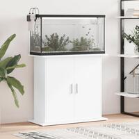 Akvariebord 81x36x73 cm konstrueret træ hvid