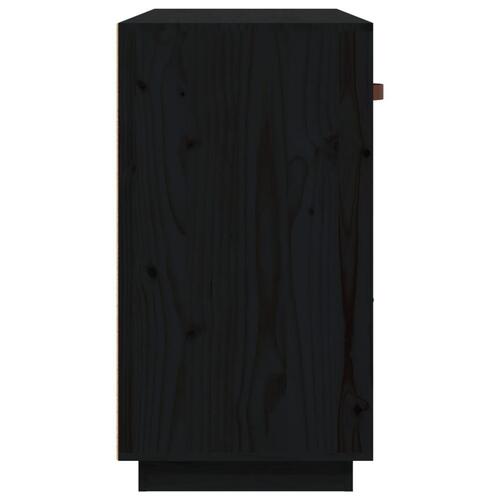 Skænk 100x40x75 cm massivt fyrretræ sort