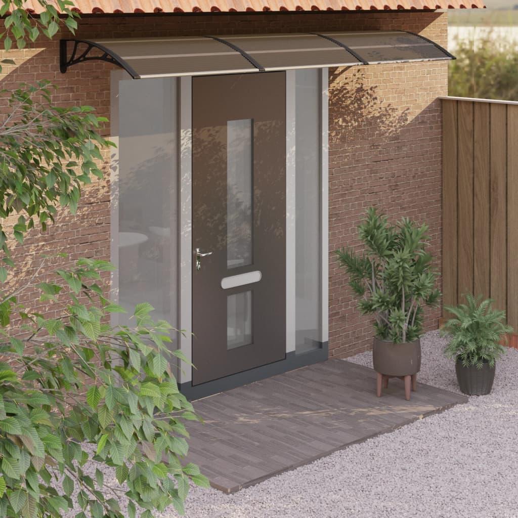 Dørbaldakin 300x75 cm polycarbonat sort