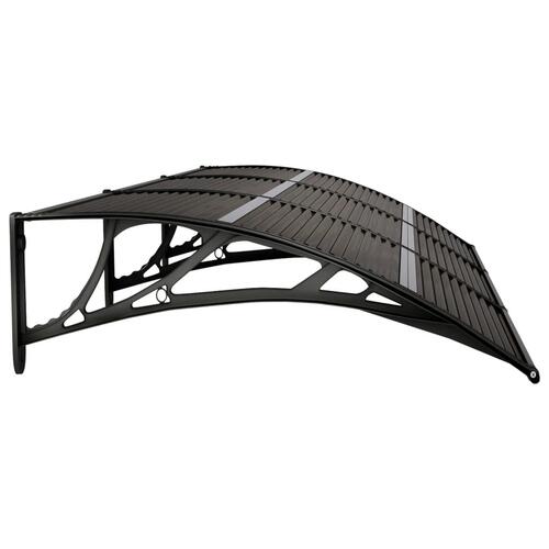 Dørbaldakin 300x75 cm polycarbonat sort