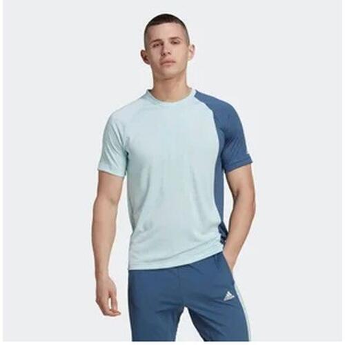 Kortærmet T-shirt til Mænd Adidas ColourBlock Rød L