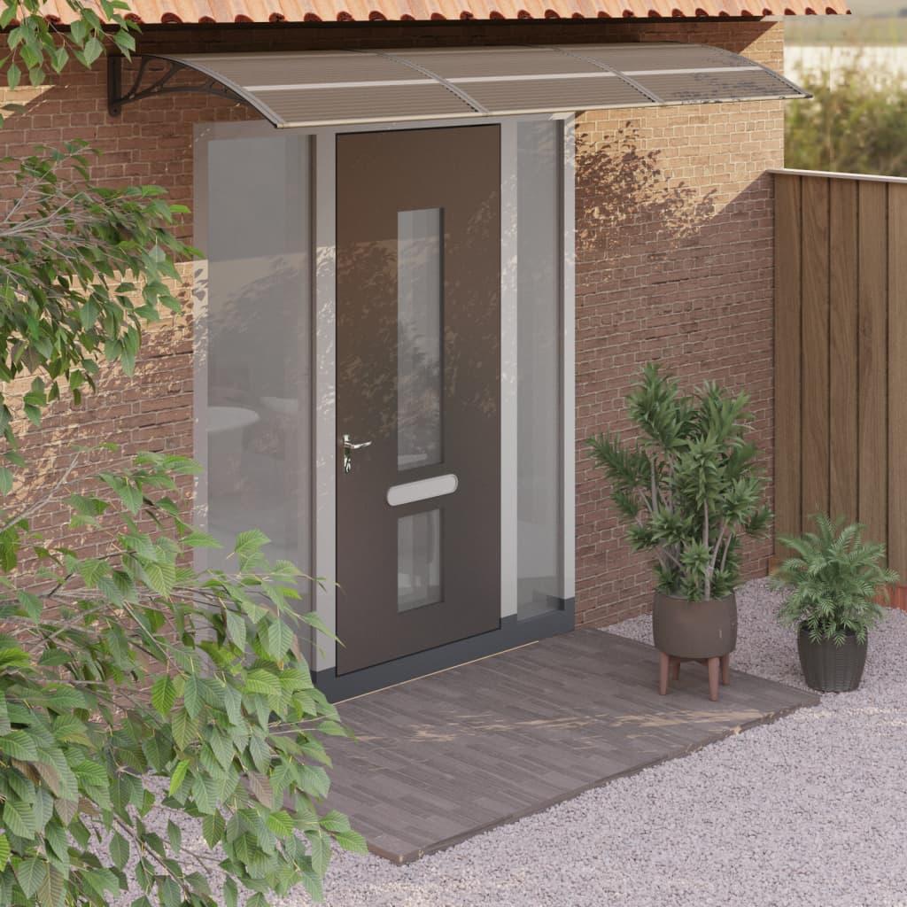 Dørbaldakin 300x100 cm polycarbonat sort