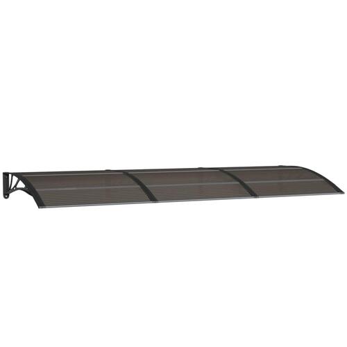 Dørbaldakin 300x100 cm polycarbonat sort
