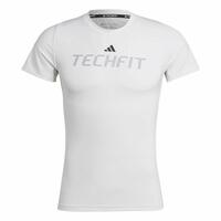 Kortærmet T-shirt til Mænd Adidas techfit Graphic Hvid L