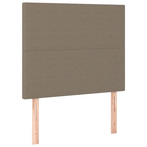 Sengegavle 2 stk. 80x5x78/88 cm stof gråbrun