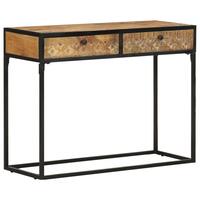 Konsolbord 100x35x75 cm massivt mangotræ