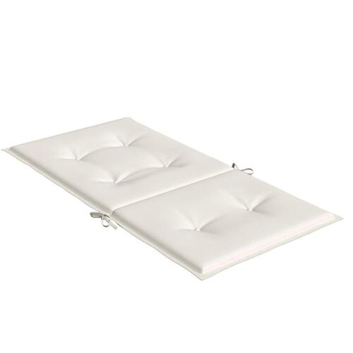 Stolehynder med lav ryg 2 stk. 100x50x4 cm stof cremefarvet