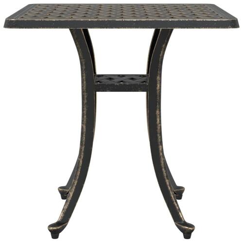 Havebord 53x53x53 cm støbt aluminium bronzefarvet