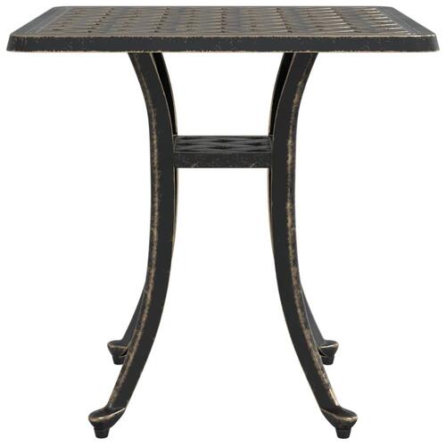 Havebord 53x53x53 cm støbt aluminium bronzefarvet
