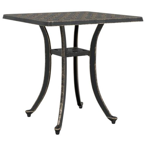 Havebord 53x53x53 cm støbt aluminium bronzefarvet