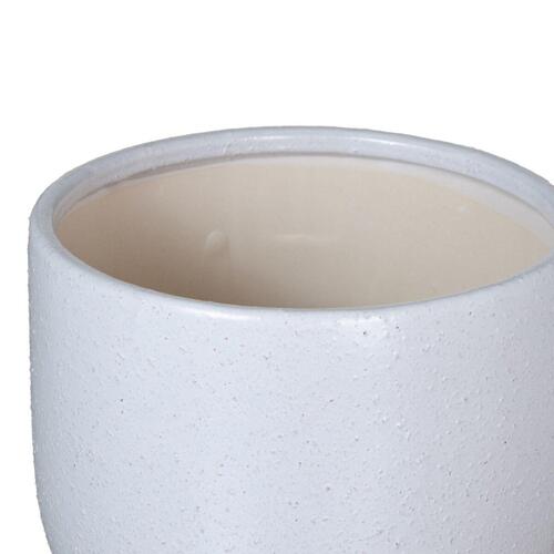 Urtepotte 19,5 x 19,5 x 24 cm Keramik Hvid