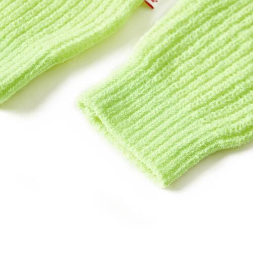 Sweater til børn str. 128 strikket neongul