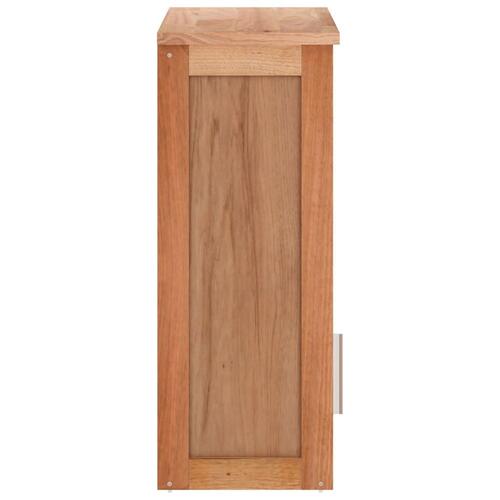 Væghængt badeværelsesskab 42x23x60 cm massivt valnøddetræ