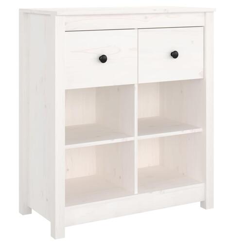 Skænk 70x35x80 cm massivt fyrretræ hvid
