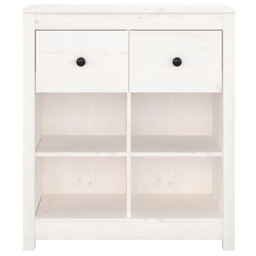Skænk 70x35x80 cm massivt fyrretræ hvid