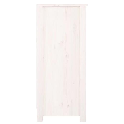 Skænk 70x35x80 cm massivt fyrretræ hvid