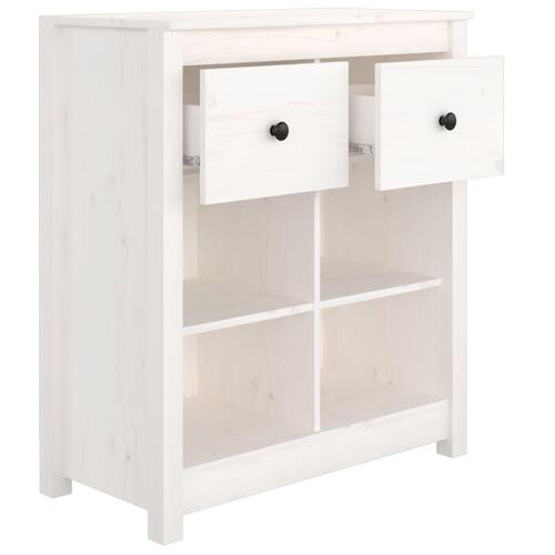 Skænk 70x35x80 cm massivt fyrretræ hvid