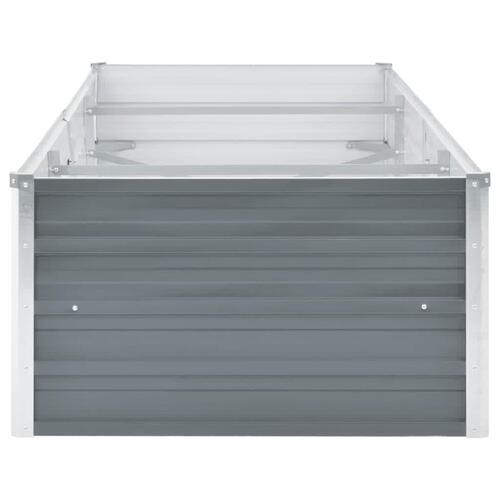 Forhøjet plantekasse 240x80x45 cm galvaniseret stål grå