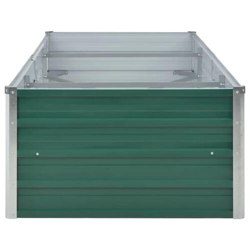 Forhøjet plantekasse 240x80x45 cm galvaniseret stål grøn
