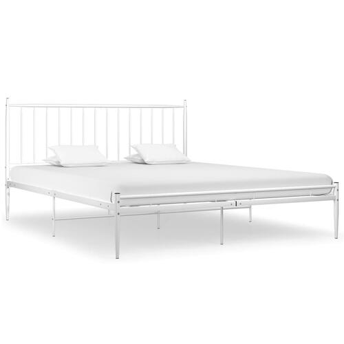 Sengestel 160x200 cm metal hvid