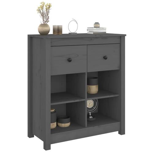 Skænk 70x35x80 cm massivt fyrretræ grå