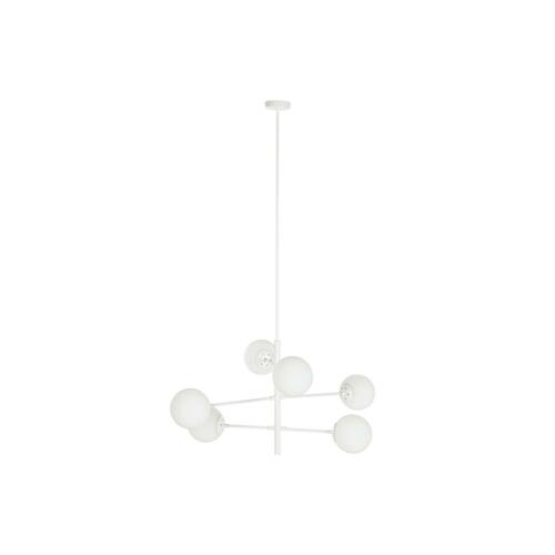 Loftslampe 96 x 73 x 50 cm Krystal Metal Hvid 50 W