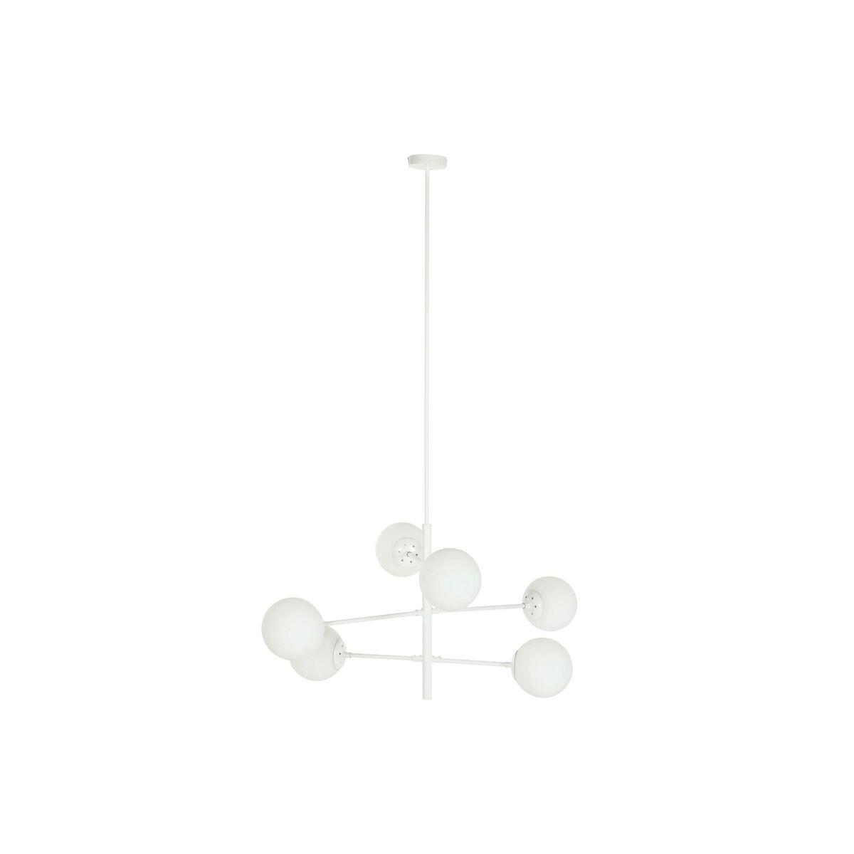 Loftslampe 96 x 73 x 50 cm Krystal Metal Hvid 50 W
