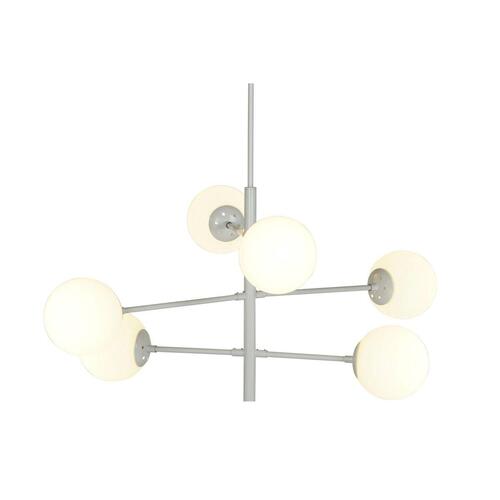 Loftslampe 96 x 73 x 50 cm Krystal Metal Hvid 50 W