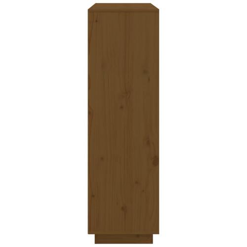 Højskab 110,5x35x117 cm massivt fyrretræ gyldenbrun