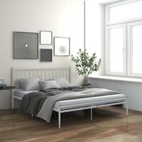 Sengestel 180x200 cm metal hvid