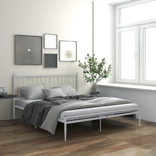 Sengestel 180x200 cm metal hvid