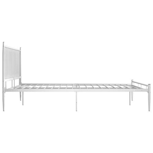 Sengestel 180x200 cm metal hvid
