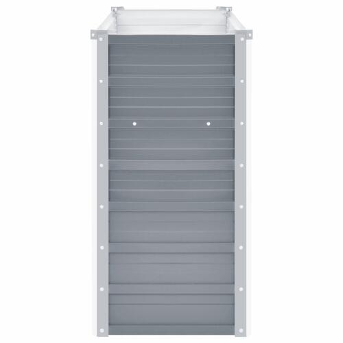 Højbed 160x40x77 cm galvaniseret stål grå