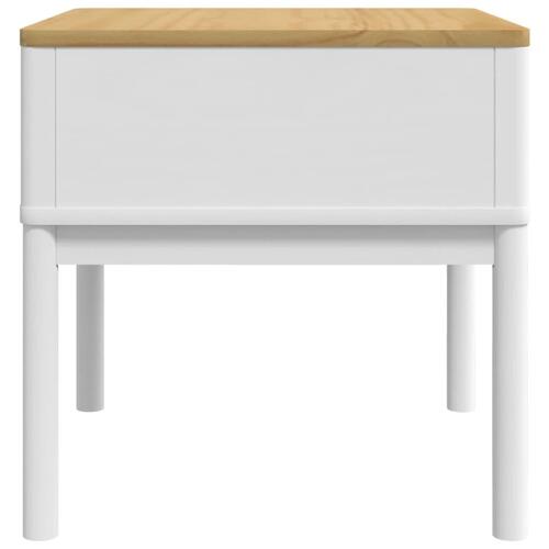 Lampebord FLORO 55x55x54 cm massivt fyrretræ hvid