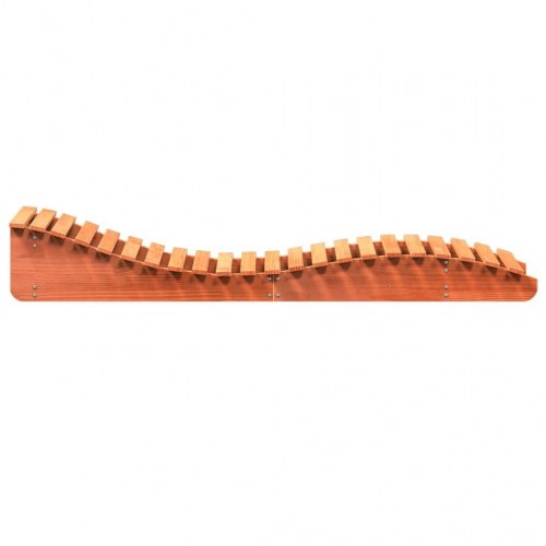 Liggestole 2 stk. 205x60x31,5 cm massivt fyrretræ gyldenbrun