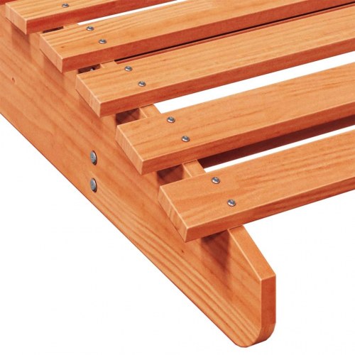 Liggestole 2 stk. 205x60x31,5 cm massivt fyrretræ gyldenbrun