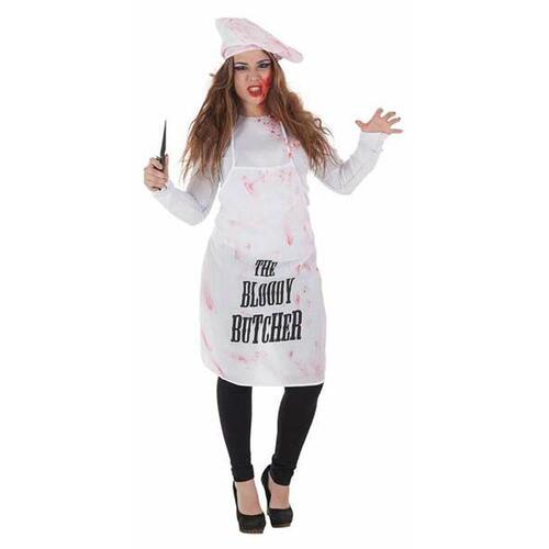 Kostume til voksne Kvinde kok M/L Blodig (3 Dele)