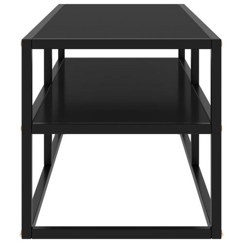 Tv-bord 100x40x40 cm glas sort