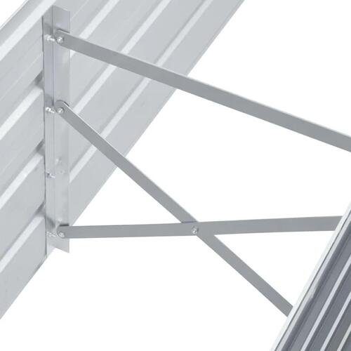 Forhøjet plantekasse 160x40x45 cm galvaniseret stål grå
