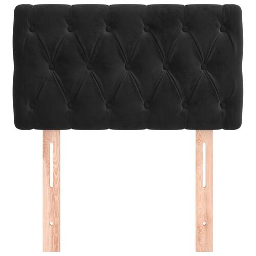 Sengegavl 80x7x78/88 cm fløjl sort