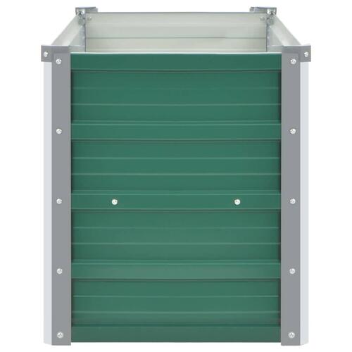 Forhøjet plantekasse 160x40x45 cm galvaniseret stål grøn