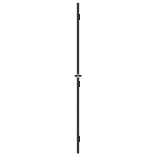 Dør 76x201,5 cm hærdet glas og aluminium sort