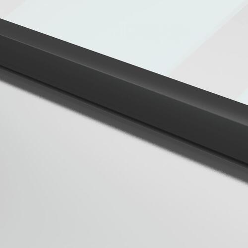 Dør 76x201,5 cm hærdet glas og aluminium sort