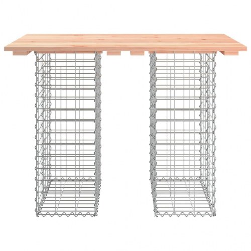 Havebord i gabiondesign 100 × 70 × 72 cm - massivt Douglas-træ